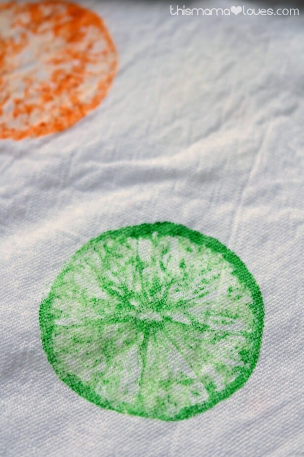 Citrus Stamped Tea Towels