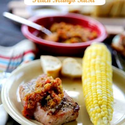 Grilled Pork Chops with Peach Mango Salsa