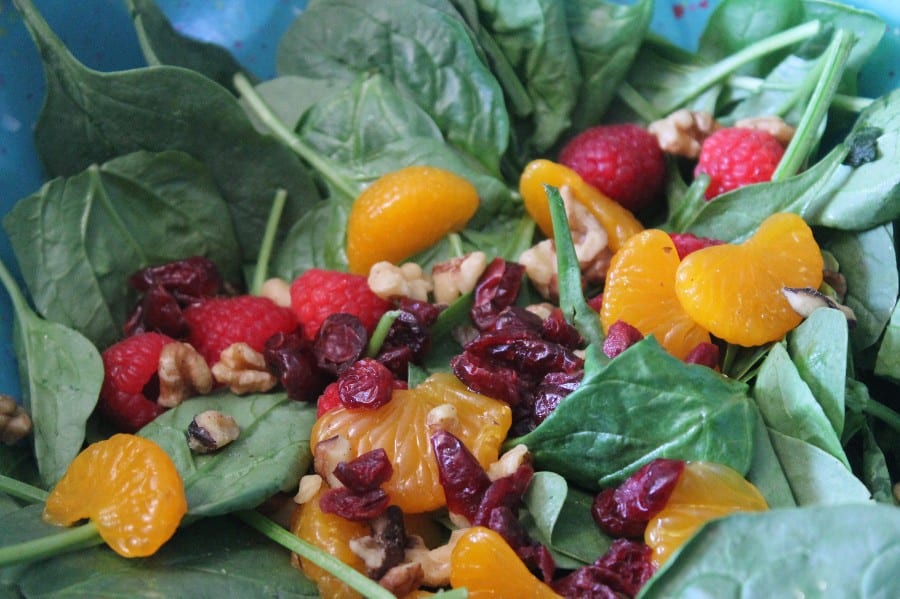 rasberry viniagrette salad