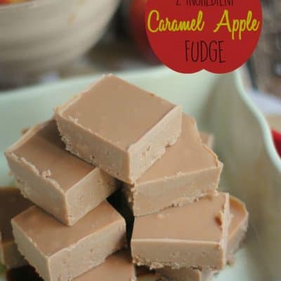 2 Ingredient Caramel Apple Fudge