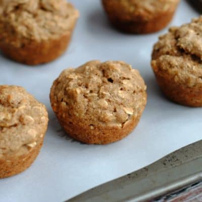 Oatmeal Banana Applesauce Muffins horiz