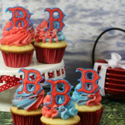 Boston Red Sox Cupcakes