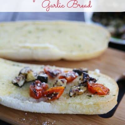 Cheesy Zucchini and Tomato Garlic Bread