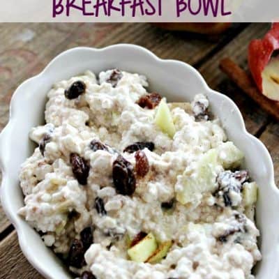 Cinnamon Raisin Cookie Breakfast Bowl