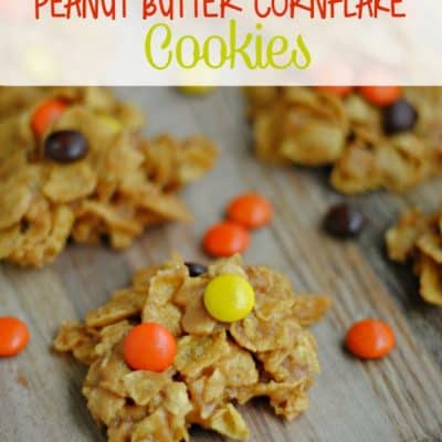 No Bake Peanut Butter Cornflake Cookies