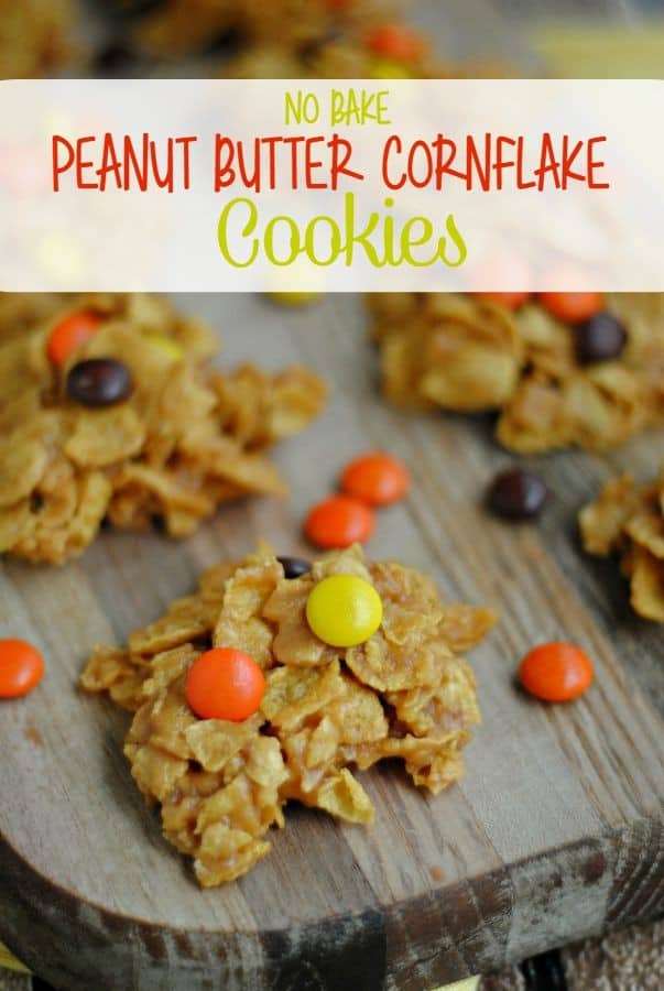 No Bake Peanut Butter Cornflake Cookies | This Mama Loves