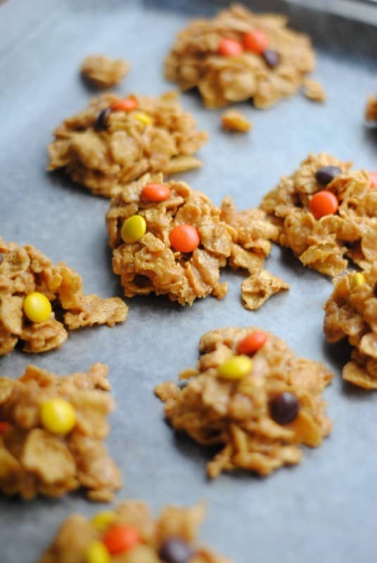 reeses pb cornflake cookies tray