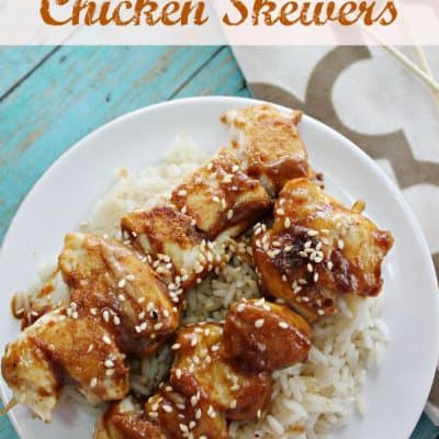 Thai Peanut Chicken Skewers