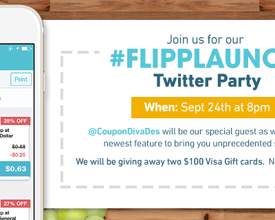 Join us for the #Flipplaunch #twitterparty 9/24