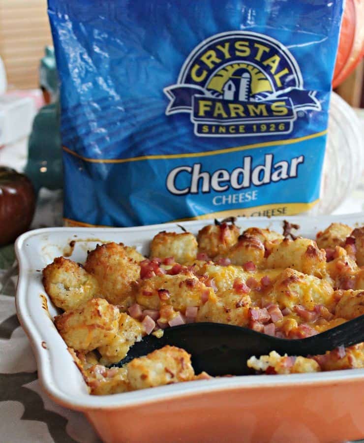 Ham and cheese tater tot casserole