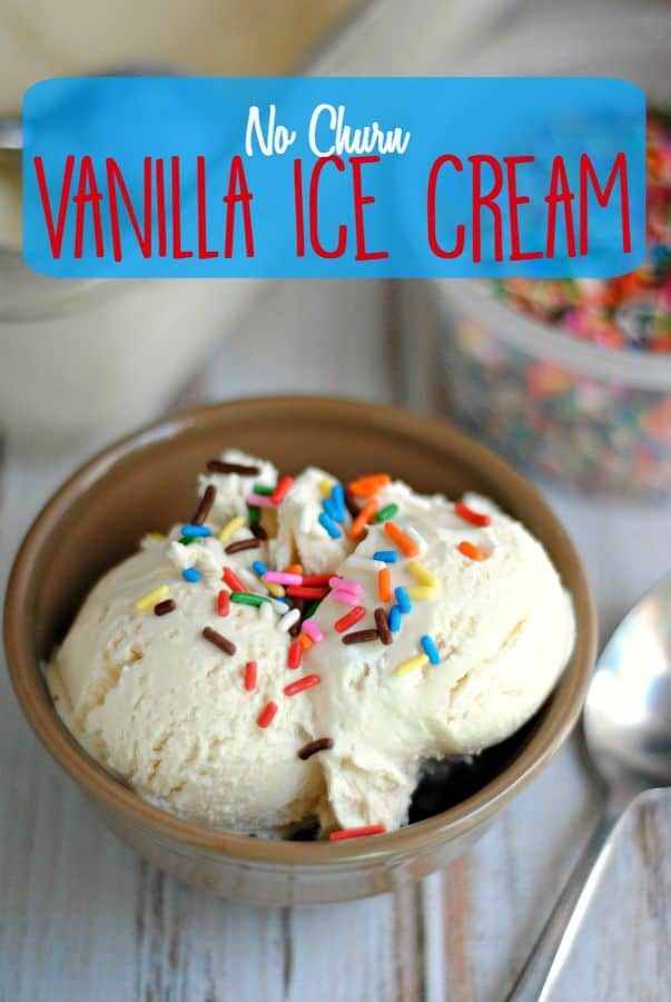 Easy Vanilla no churn ice cream