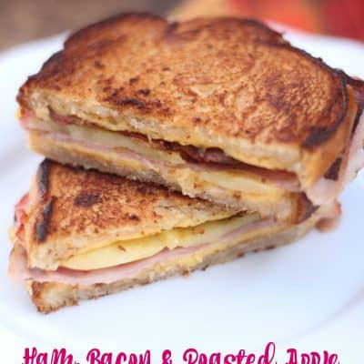 Ham, Bacon & Roasted Apple Grilled Cheese Sandwich
