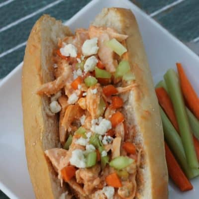 Game Day Buffalo Chicken Sub: Leftover Chicken Recipe