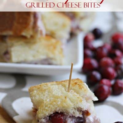 Cranberry Turkey Grilled Cheese Bites