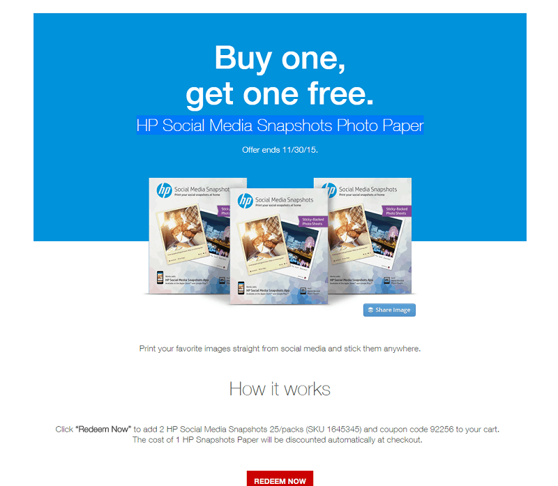 hp snapshots bogo