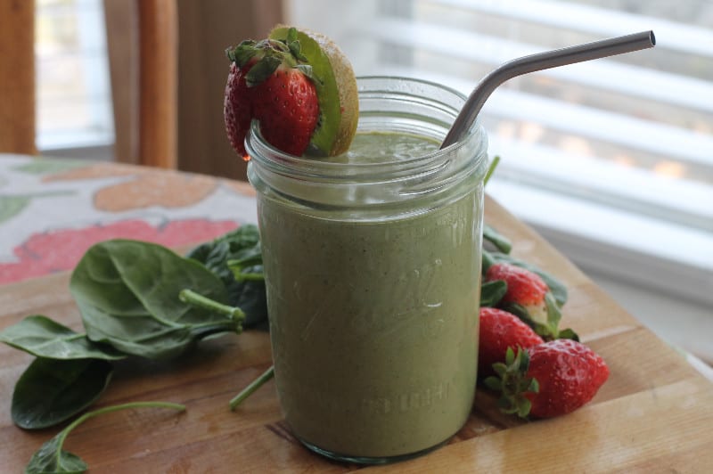 You'll love the fruity flavor in this kiwi strawberry smoothie and you'll really love the extra protein & nutrients from other ingredients in it too! 