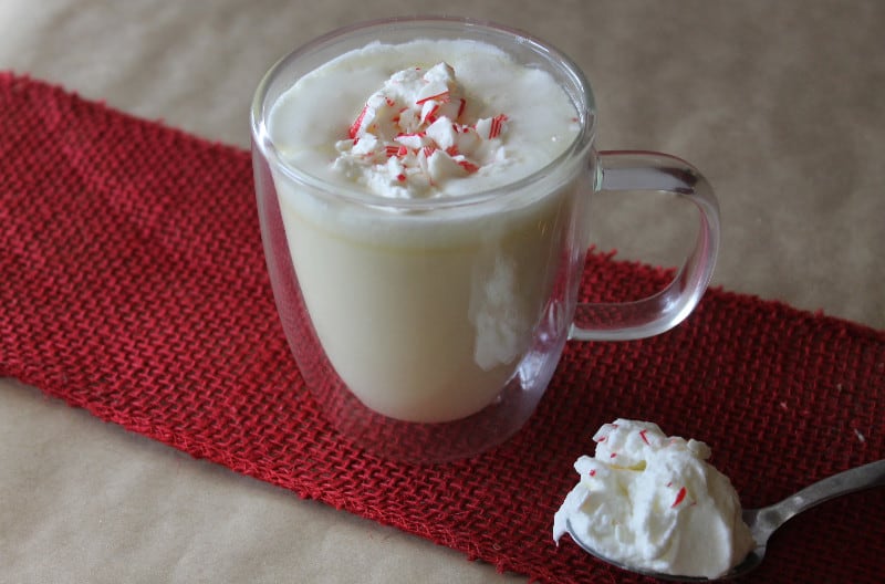 peppermint hot white chocolate