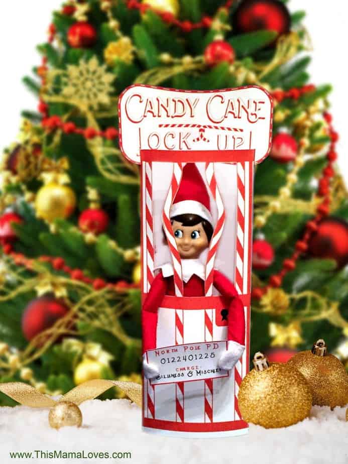Elf On The Shelf Idea Candy Cane Jail This Mama Loves elf-on-the-shelf-idea-candy-cane-jail-this-mama-loves