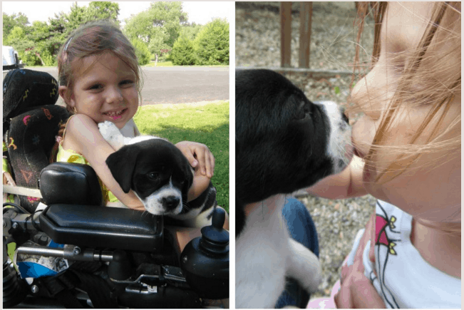 vivienne and her puppy