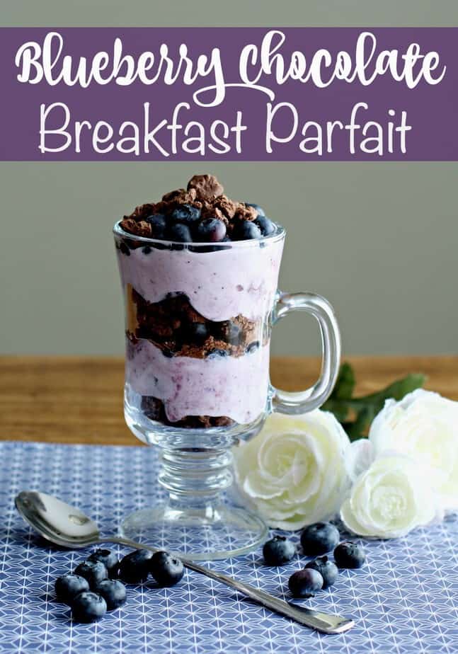 Blueberry Chocolate Breakfast Parfait- This Mama Loves