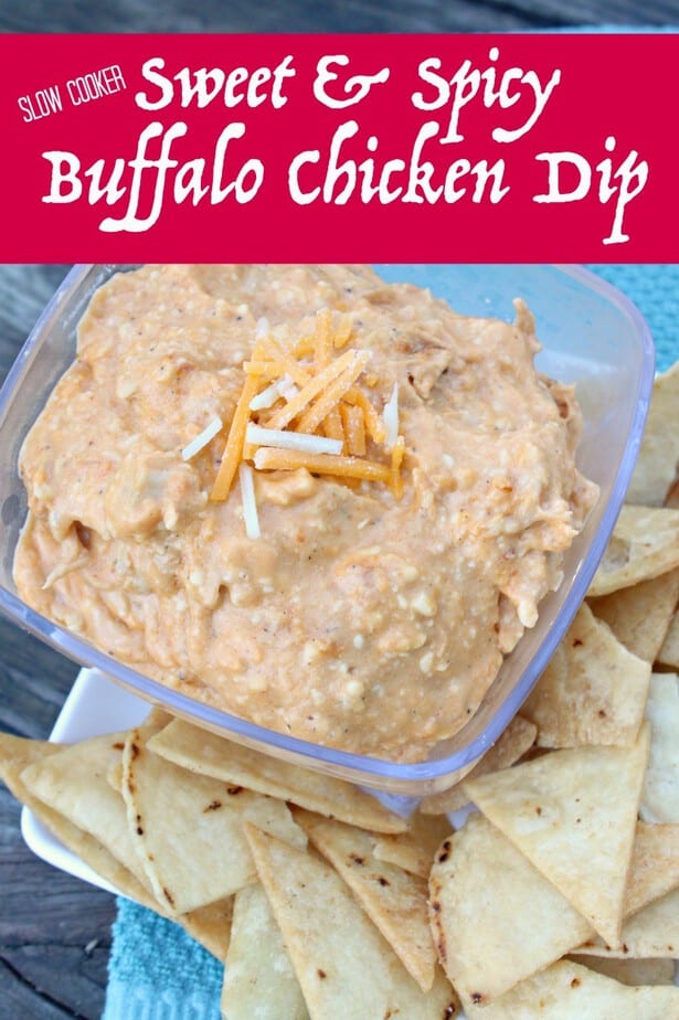 Sweet & Spicy Buffalo Chicken Dip : Slow Cooker Game Day Recipe - This ...