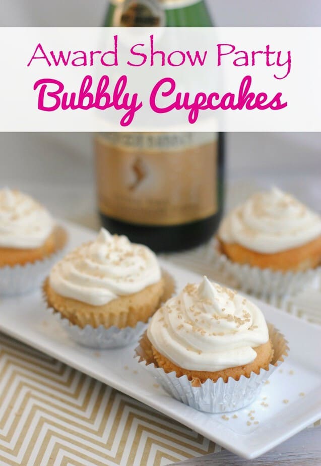 Award Show Party Bubbly Cupcakes Recipe- This Mama Loves