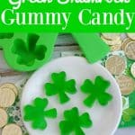 Green shamrock homemade gummy candy- This Mama Loves