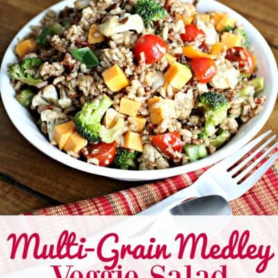 Multigrain Medley Veggie Pasta Salad- This Mama Loves