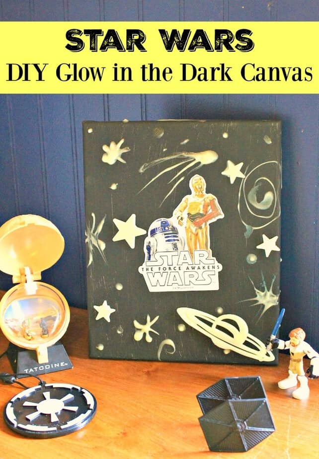 Star Wars Glow in the Dark Canvas DIY - This Mama Loves