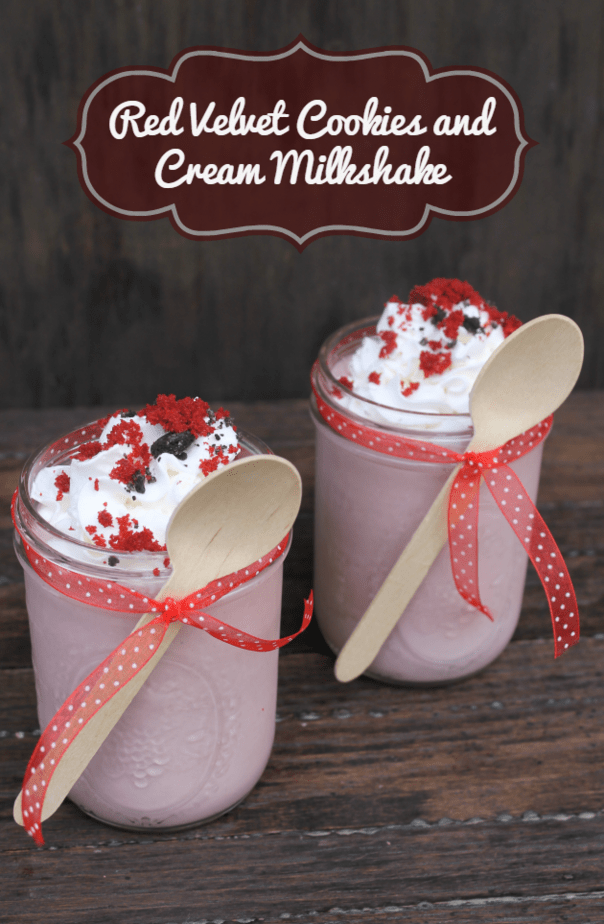 If you are looking for a delicious cold treat for a warm spring day, this Red Velvet Cookies and Cream Milkshake will hit the spot!