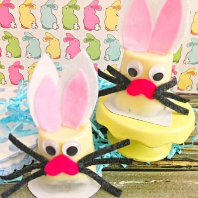 Easter Bunny Pudding Cup Craft Idea