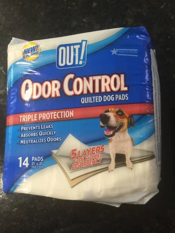 out! odor control pet pads 