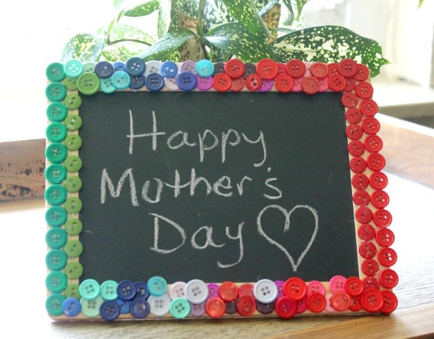 Mother's Day Button Chalkboard Craft 6