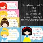 Disney Princess Lunch Box Notes- This Mama Loves