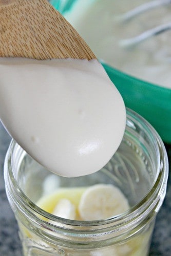 Layered Banana Pudding In A Jar cheesecake layer