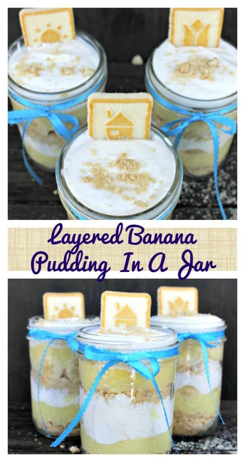 Layered Banana Pudding In A Jar pin