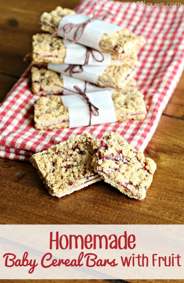 Homemade Baby Cereal Bars with Fruit