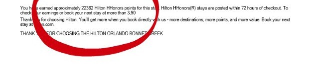 hilton bonnet creek receipt 2