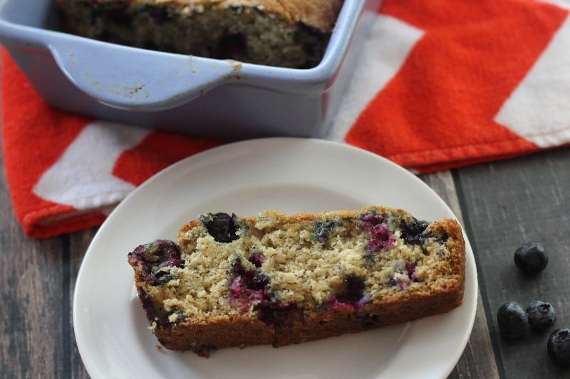 sugar free blueberry banana bread