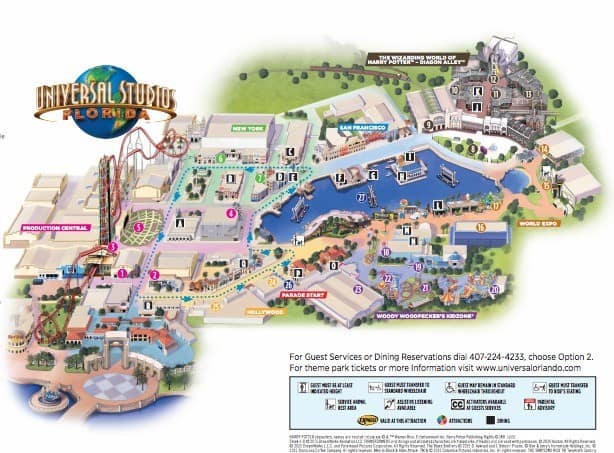 universal studios florida 2016 map