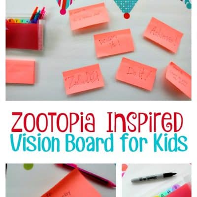 Zootopia Inspired Vision Board for Kids