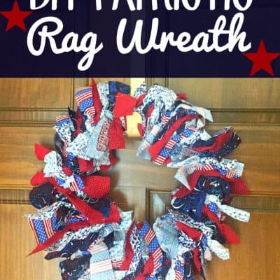 DIY Patriotic Rag Wreath Craft from This Mama Loves