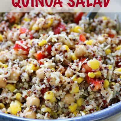 Parmesan Basil Quinoa Salad Recipe / This Mama Loves