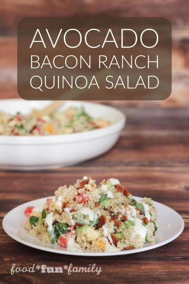 avocado bacon quinoa salad
