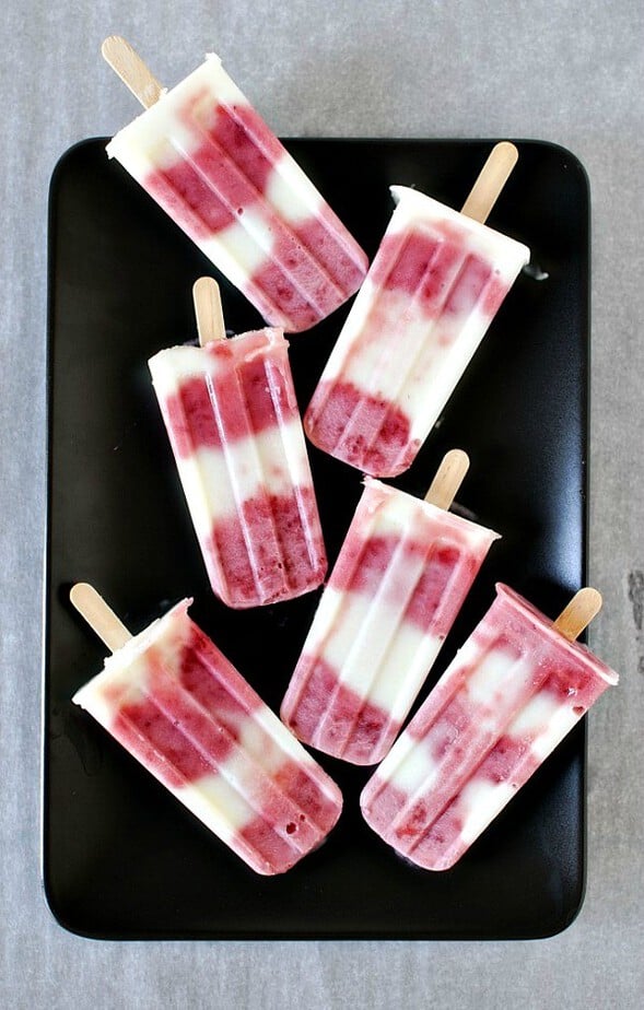 Strawberry Lemonade Popsicles from Pass the Sushi