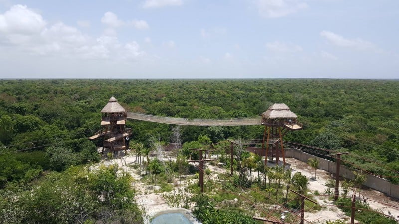 aerial lost mayan adventure view