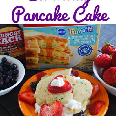 Birthday Pancake Cake: A birthday breakfast the kids can make for someone!