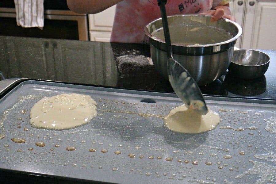 making pancakes