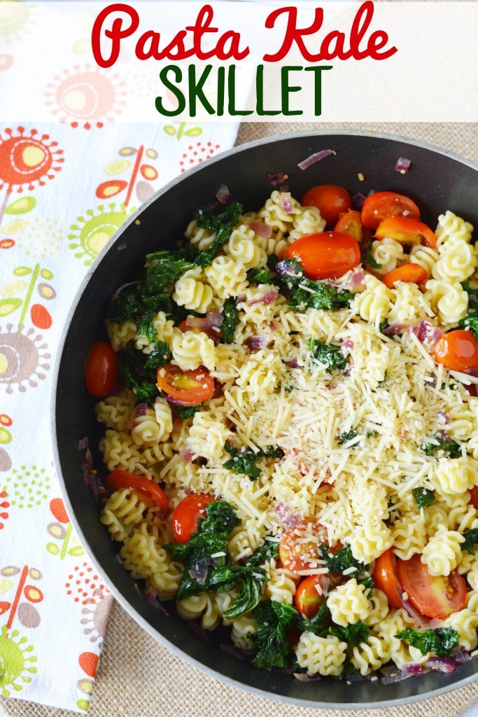 Pasta Kale Skillet Dish/ This Mama Loves