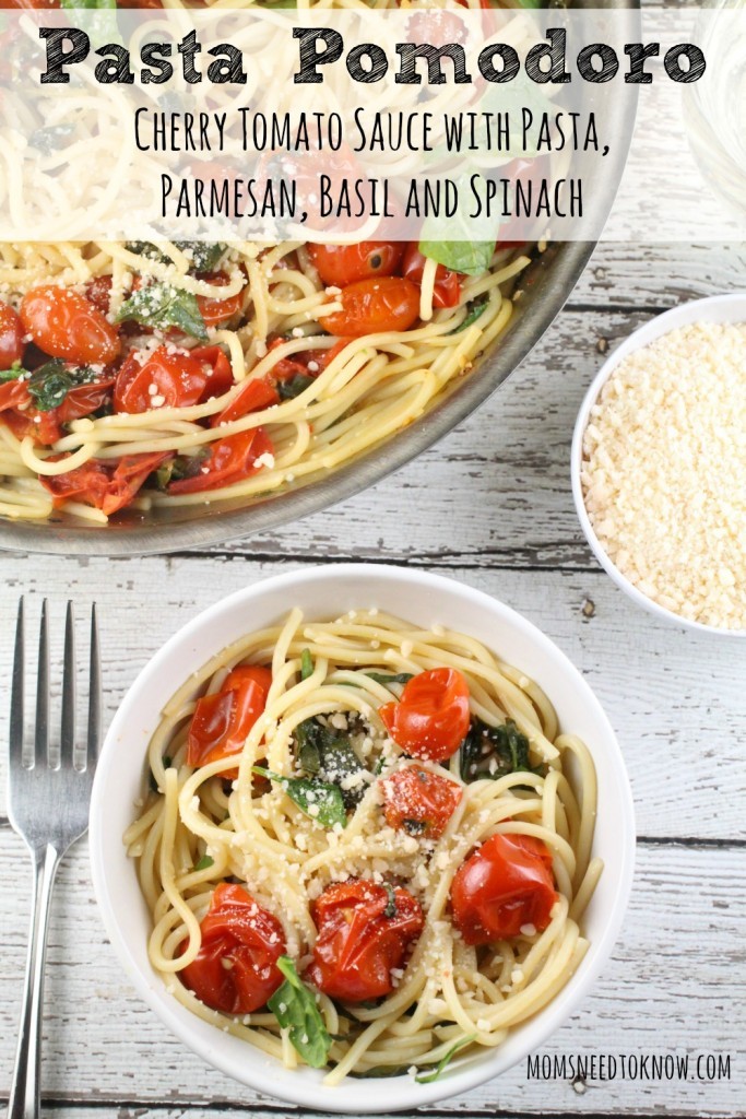 Cherry-Tomato-Sauce-with-Pasta-Parmesan-Basil-and-Spinach